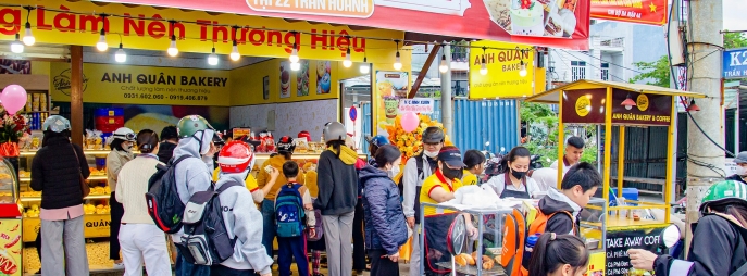 Anh Quân Bakery khai trương chi nhánh 90 tại 22 Trần Hoành: Khẳng định vị thế thương hiệu