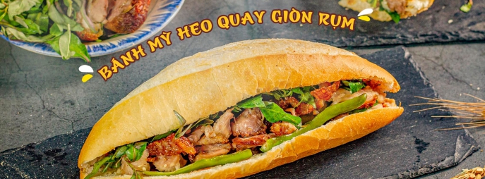 Bánh Mì Heo Quay Giòn Rụm - No Căng Cả Bụng